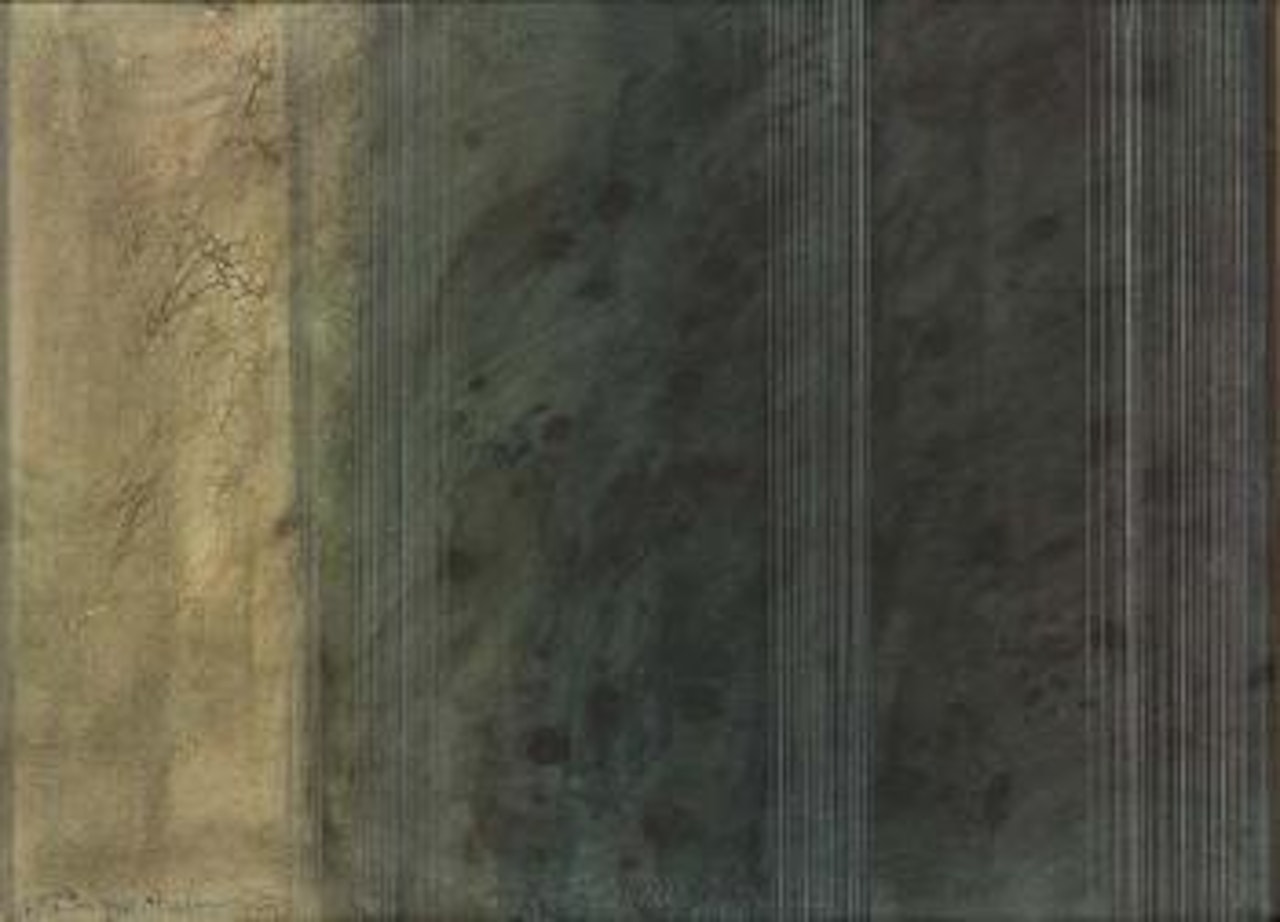 Drawing for Ian Wedde’s pathway to the sea by Ralph Hotere
