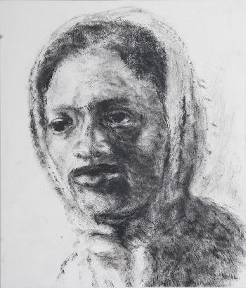 Portrait of an Afro Asian woman by Harold Knight