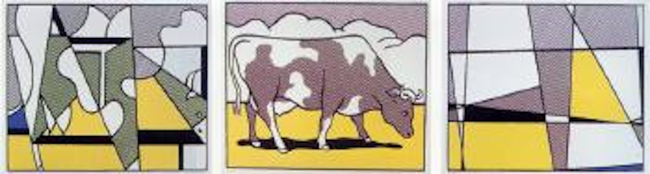 Cow going abstract by Roy Lichtenstein