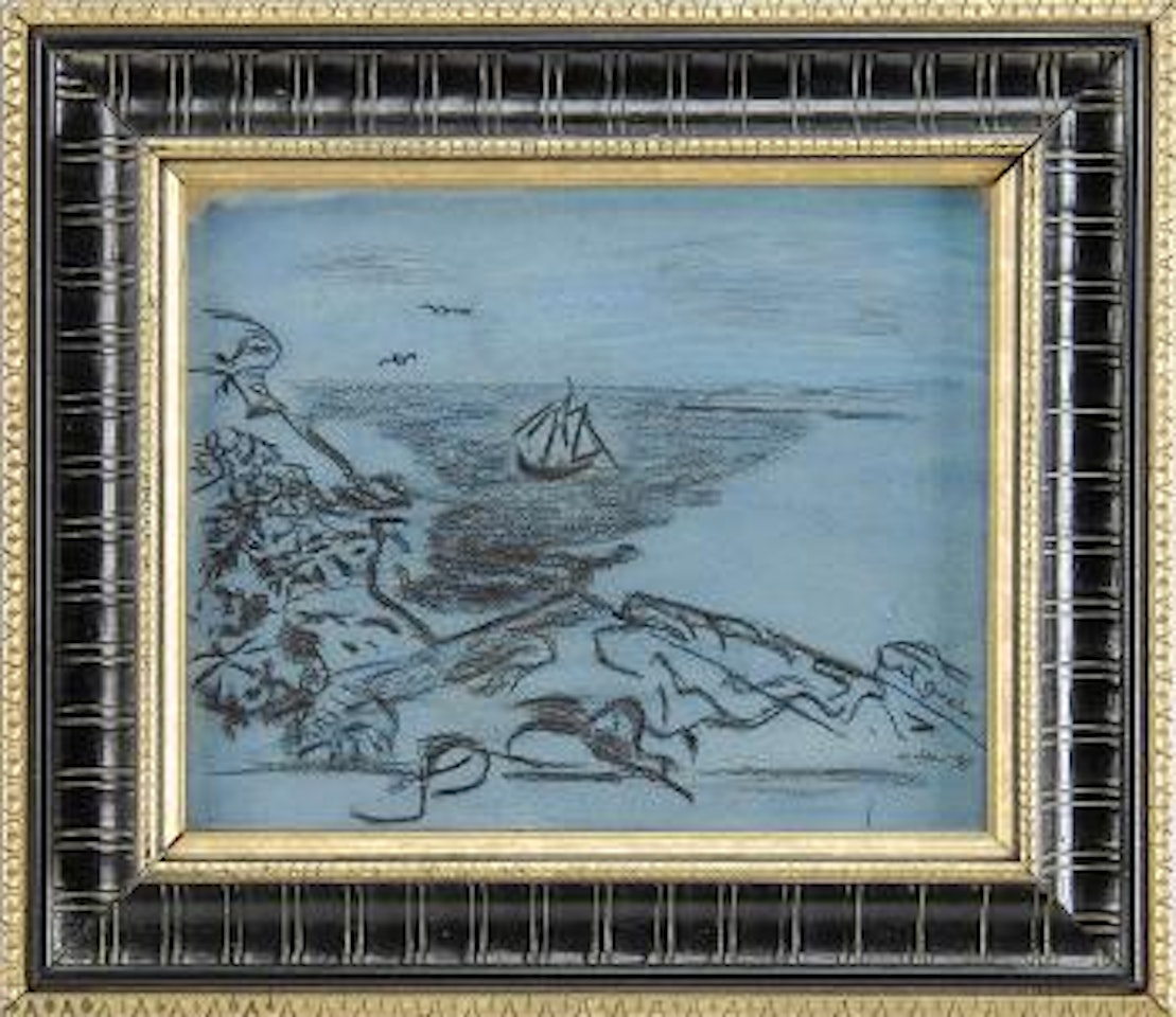 Sailboat off the coast by John Marin