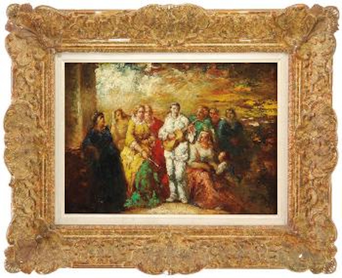 Serenade de Pierrot by Adolphe Monticelli