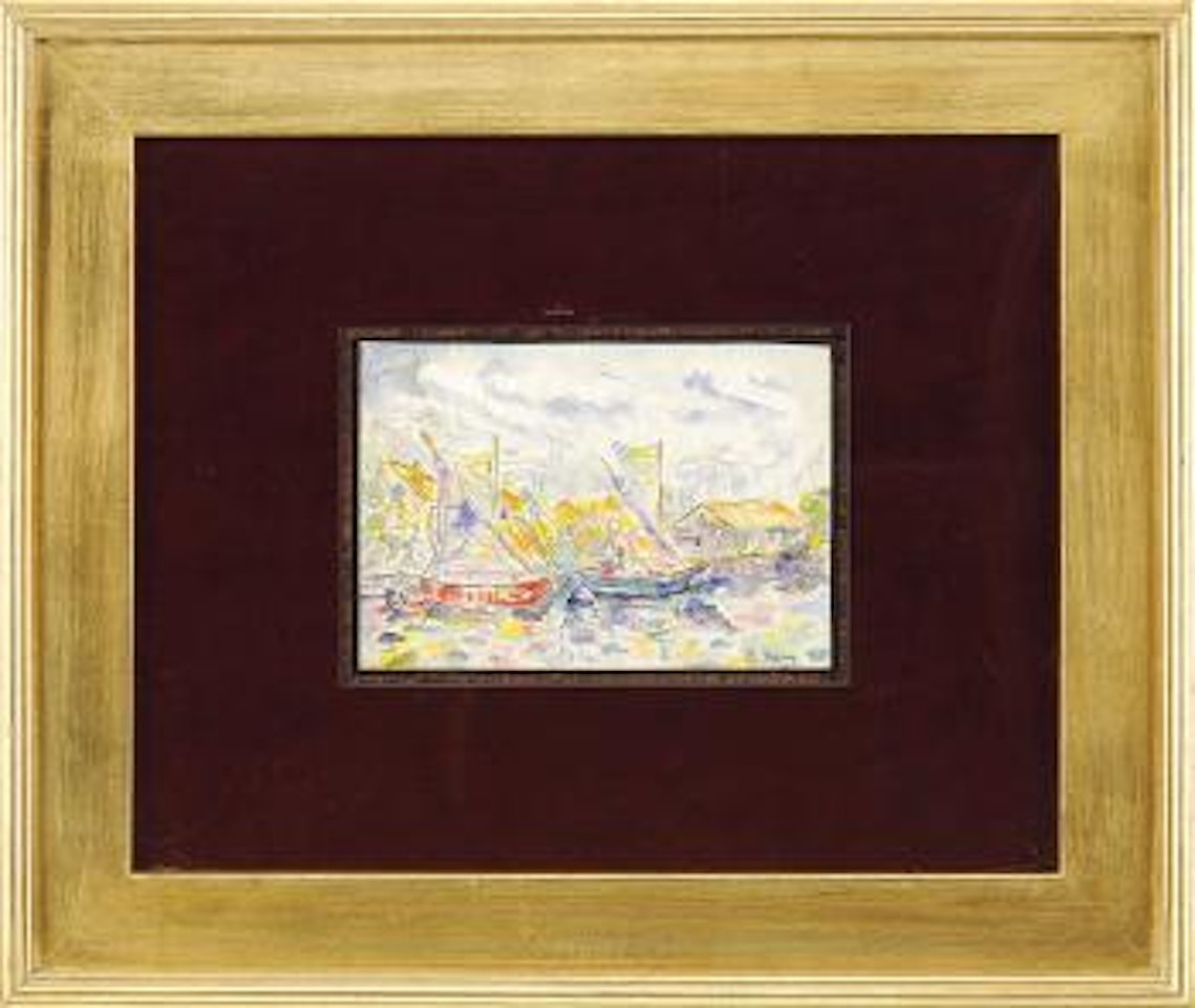 Colorful harbor by Paul Signac