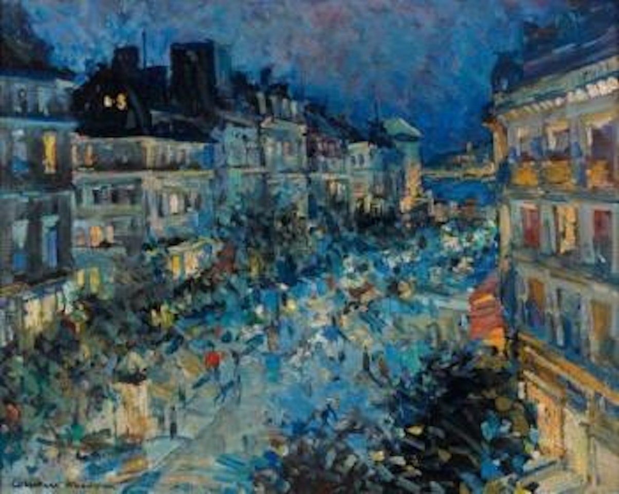 Les grands boulevards à Paris by Konstantin Alekseevich Korovin