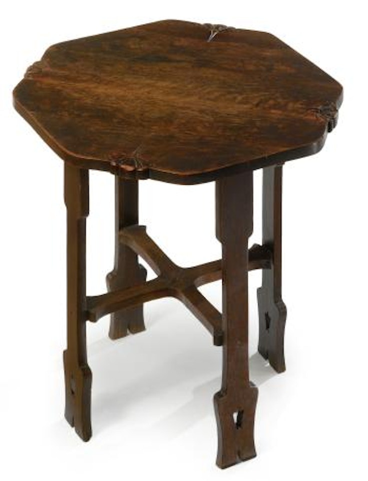 A Rare "Mallow" Tea Table, Model No. 34 by Gustav Stickley