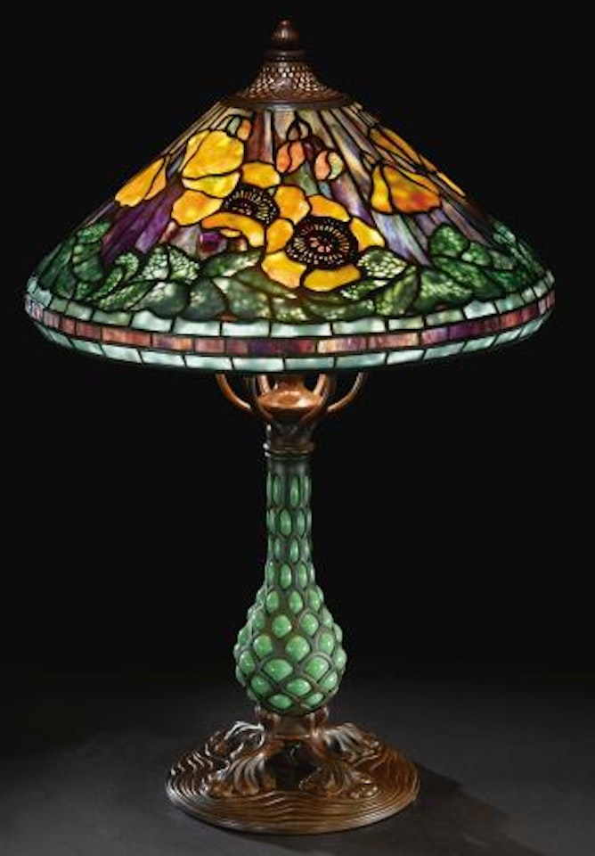 A Superb "Poppy" Table Lamp by Tiffany Studios