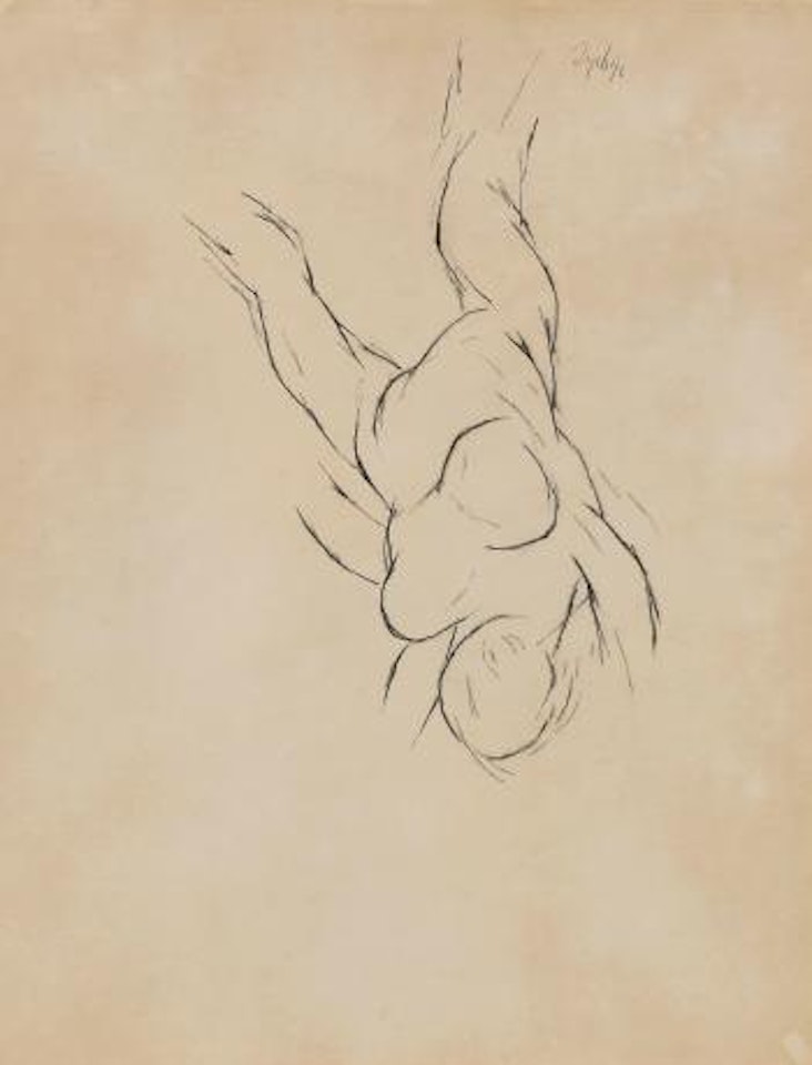 Untitled (Falling Woman) by Tyeb Mehta