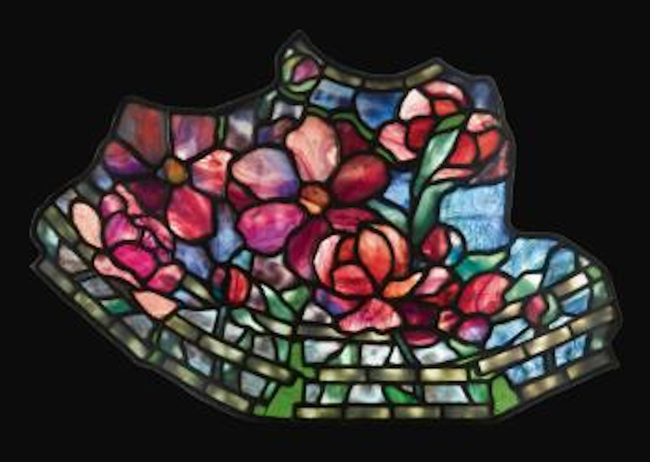 A Rare "Peony" Sample Panel by Tiffany Studios