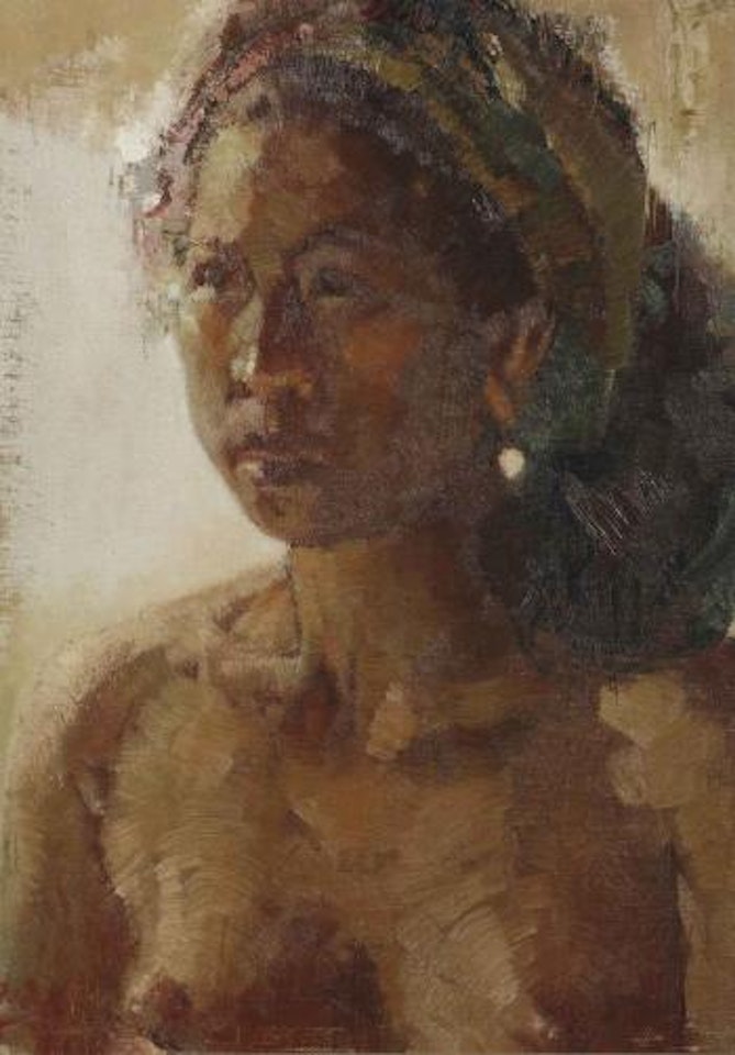Portrait of an Indonesian girl by Lee Man Fong