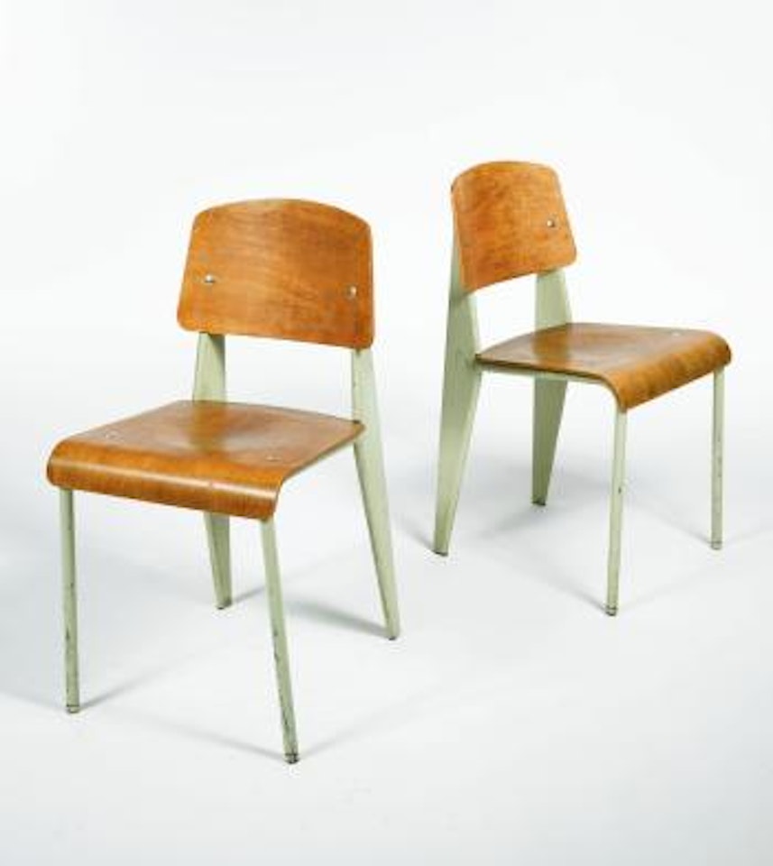 Pair Of "Standard" Chairs, Model No. 305 by Jean Prouvé