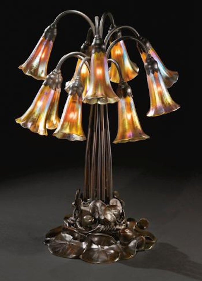 Ten-light "Lily" Table Lamp by Tiffany Studios