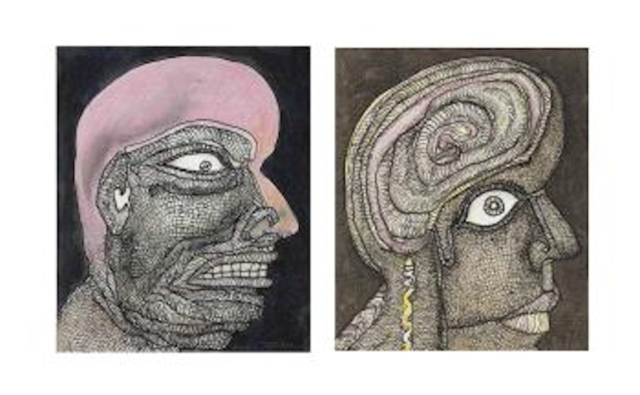 Face in Agony I; Face in Agony II by Jogen Chowdhury