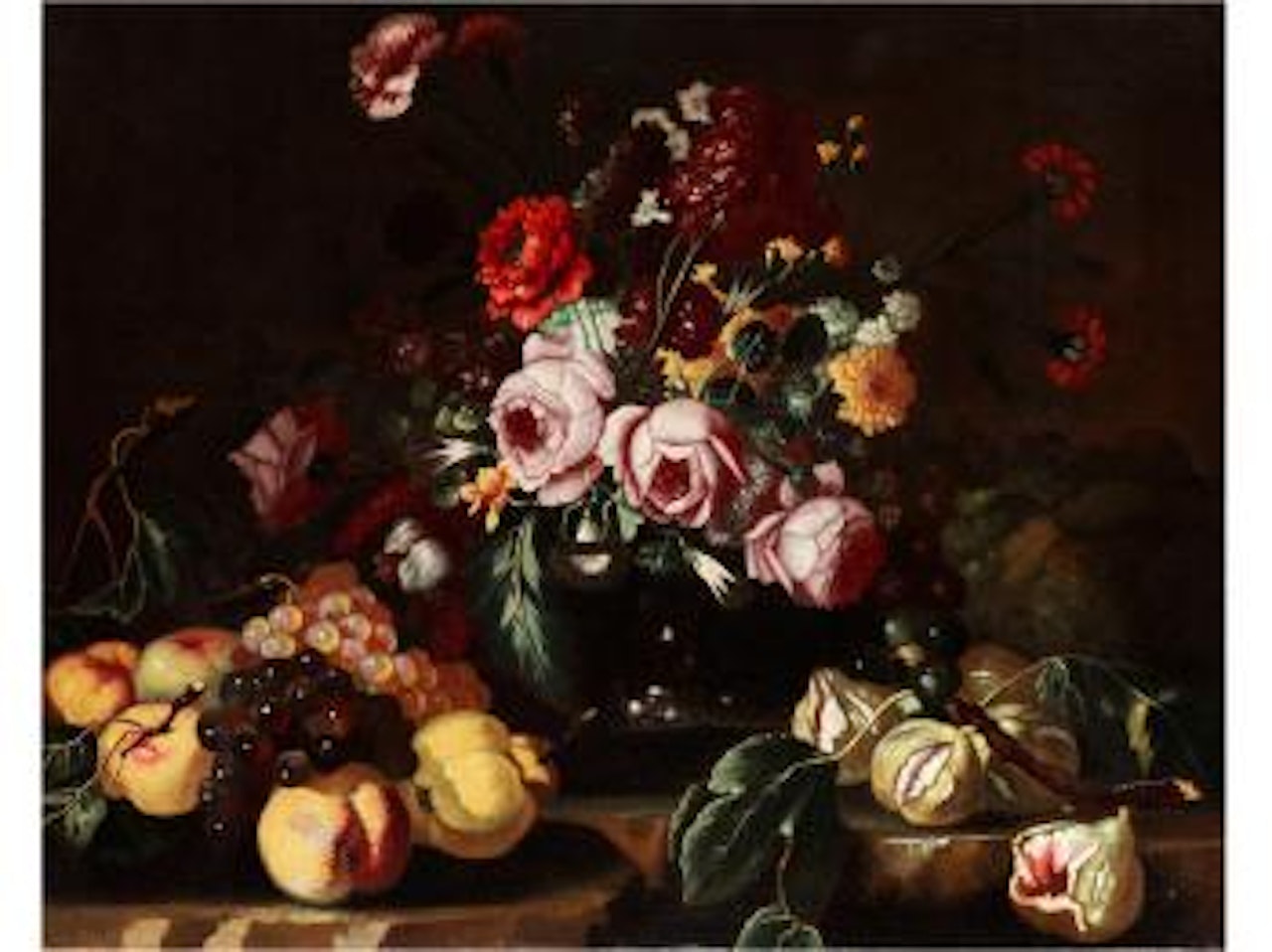 Blumenstilleben mit Früchten by Franz Werner von Tamm