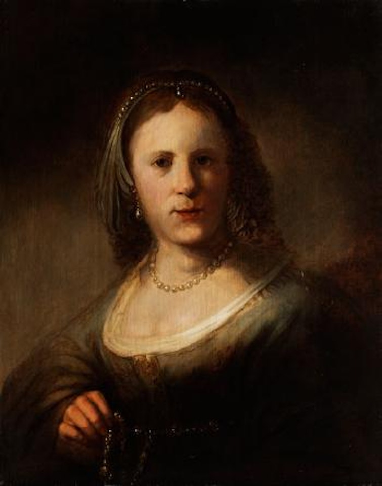 Halbbildnis einer Jungen Frau mit Perlenschmuck by Fransz Pieter de Grebber by Attributed to Rembrandt Harmensz van Rijn
