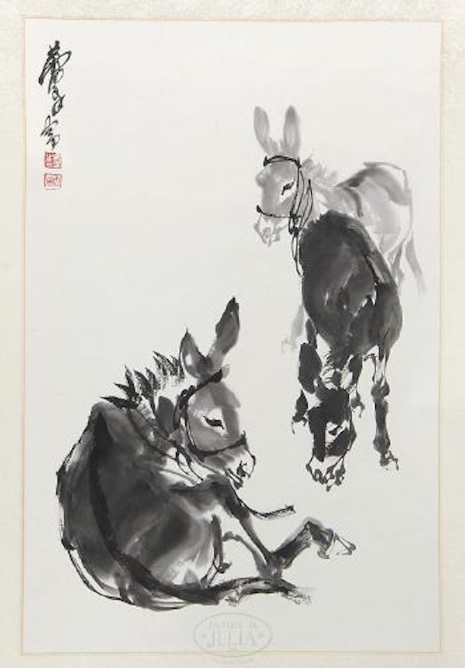Three donkeys by Huang Zhou