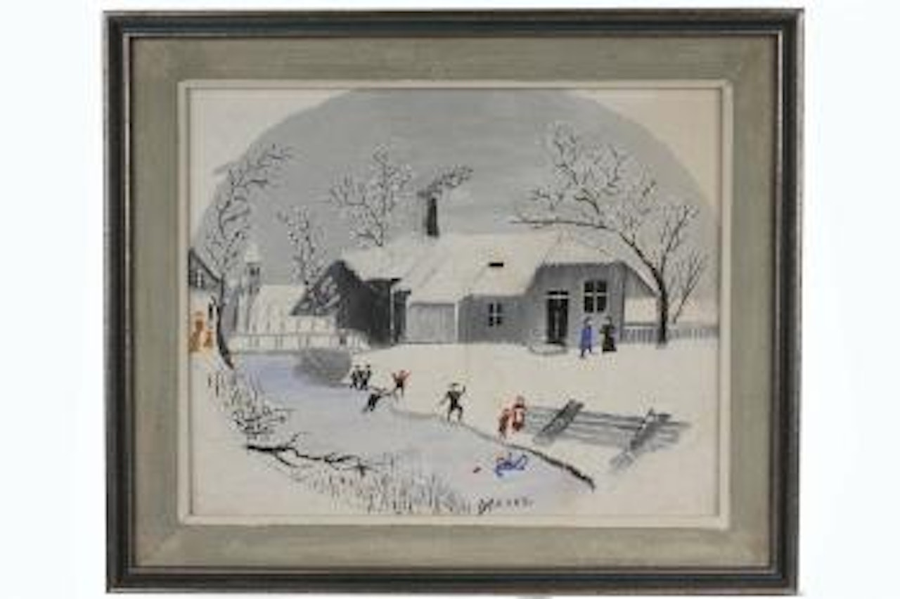 Out for a Slide by Grandma Moses