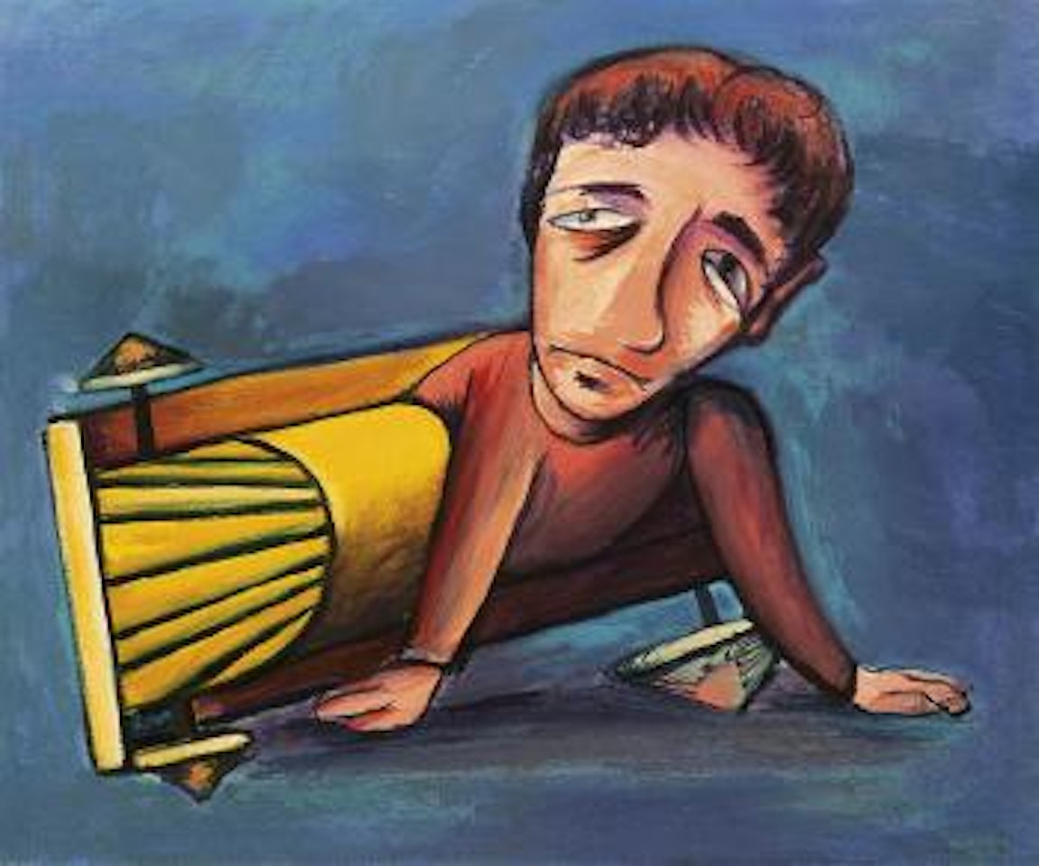 Boy in a Toy Car by Charles Blackman