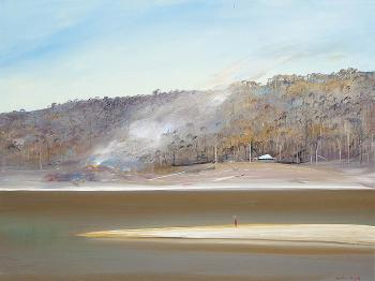 Shoalhaven Landscape with Bushfire by Arthur Merric Bloomfield Boyd