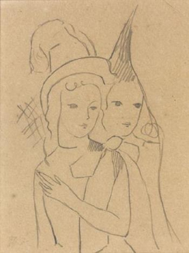 Jeunes femmes aux chapeaux by Marie Laurencin