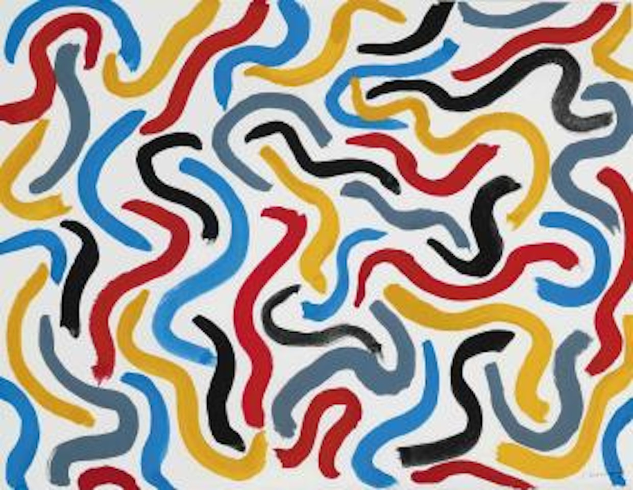 Curvy Brushstrokes by Sol LeWitt