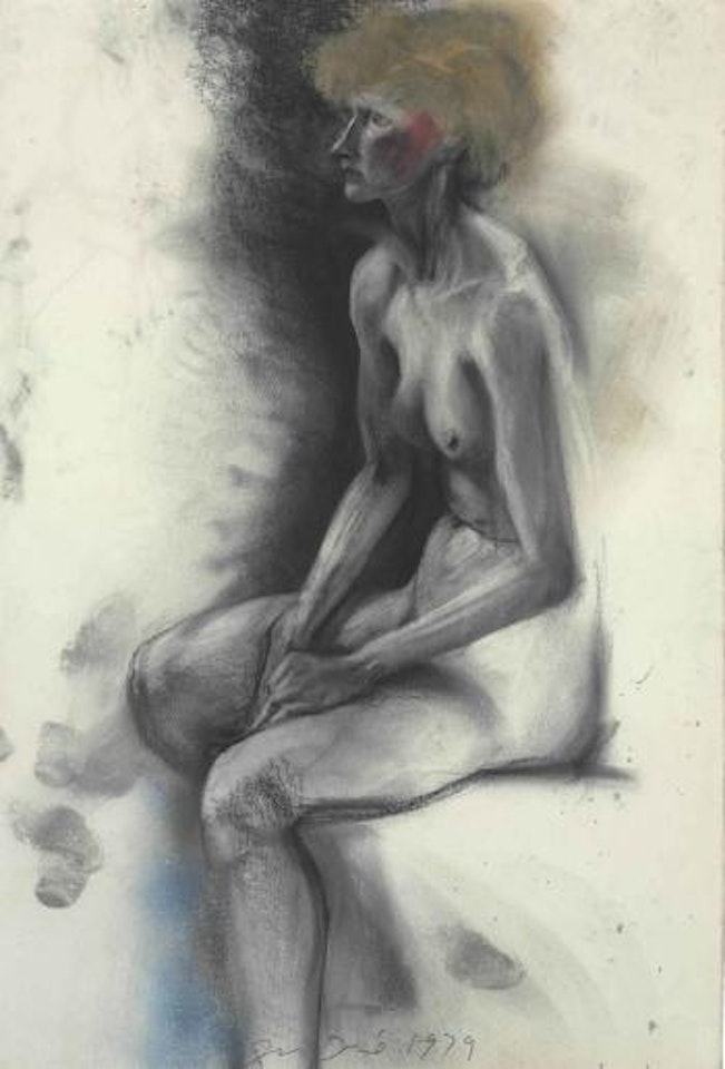 Drawing, Jessie in the Spring on a Large Sheet #2 by Jim Dine