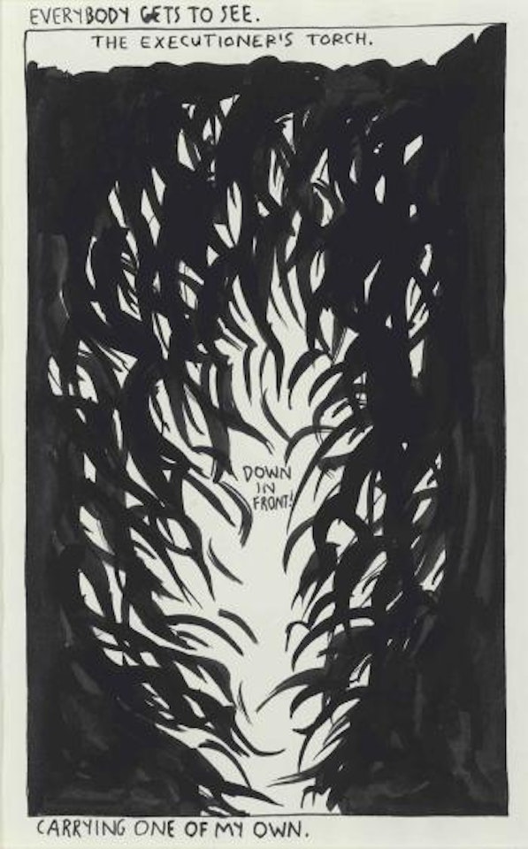 Untitled (Down In Front!) by Raymond Pettibon