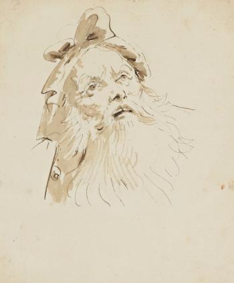 Head Of a Bearded Old Man by Giovanni Battista Tiepolo
