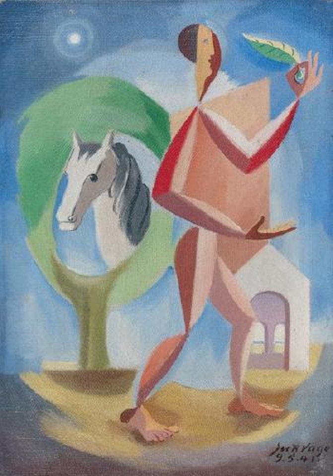 Composition à l'homme et au cheval by Leopold Survage