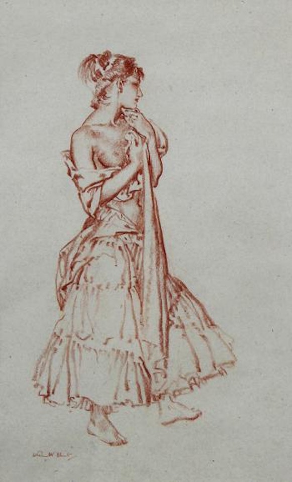 The Red Andolusian Petticoat by William Russell Flint
