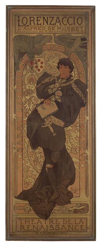 Lorenzaccio / Sarah Bernhardt by Alphonse Mucha