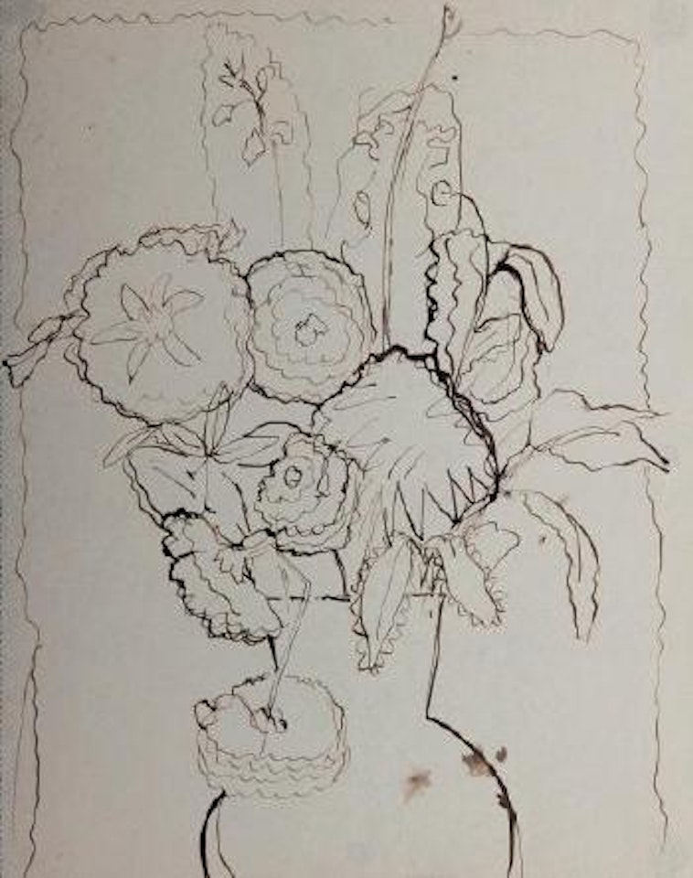 Bouquet de fleurs dans un vase by Marie Laurencin