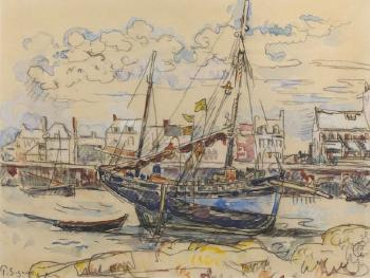 Voiliers au port by Paul Signac