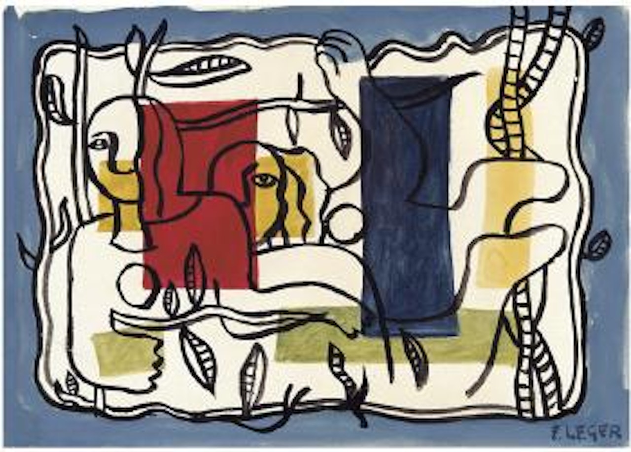 Projet pour une composition murale by Fernand Leger