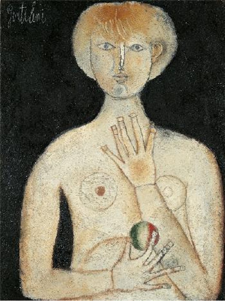 Ragazza con mela by Franco Gentilini