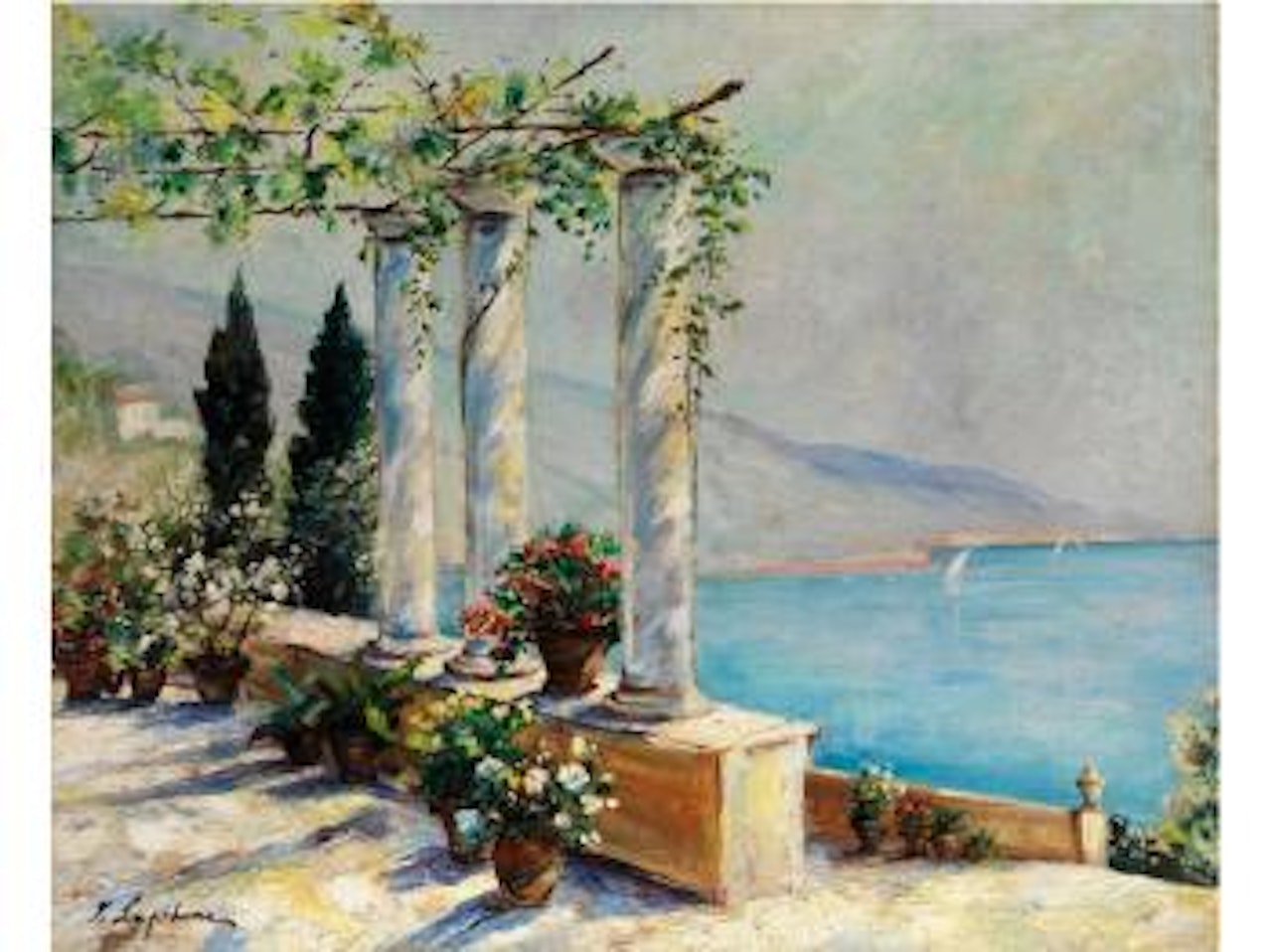 Südliche Küstenlandschaft by Georgij Aleksandrovic Lapschin