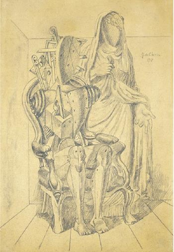 Interno metafisico by Giorgio de Chirico