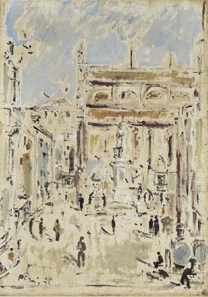 Campo Santo Stefano a Venezia by Filippo de Pisis