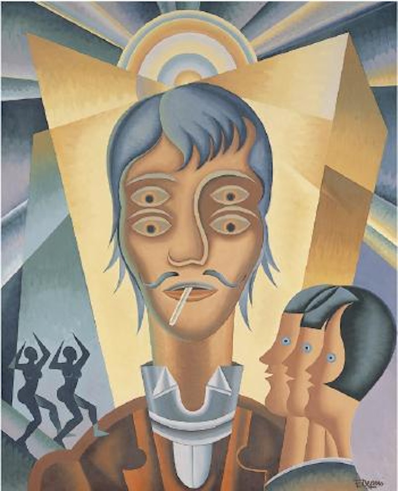 Dinamica di occhi teste by Fortunato Depero