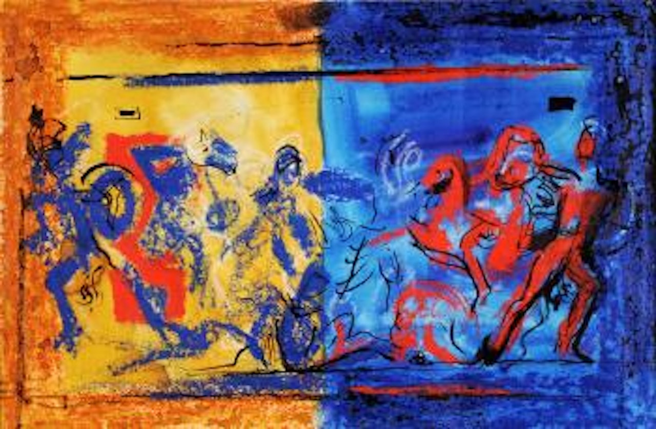 The Hellenistic world, the amazon sarcophagus by John Piper