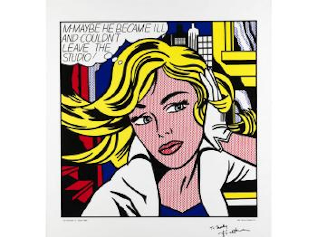 M-Maybe He Became Ill by Roy Lichtenstein