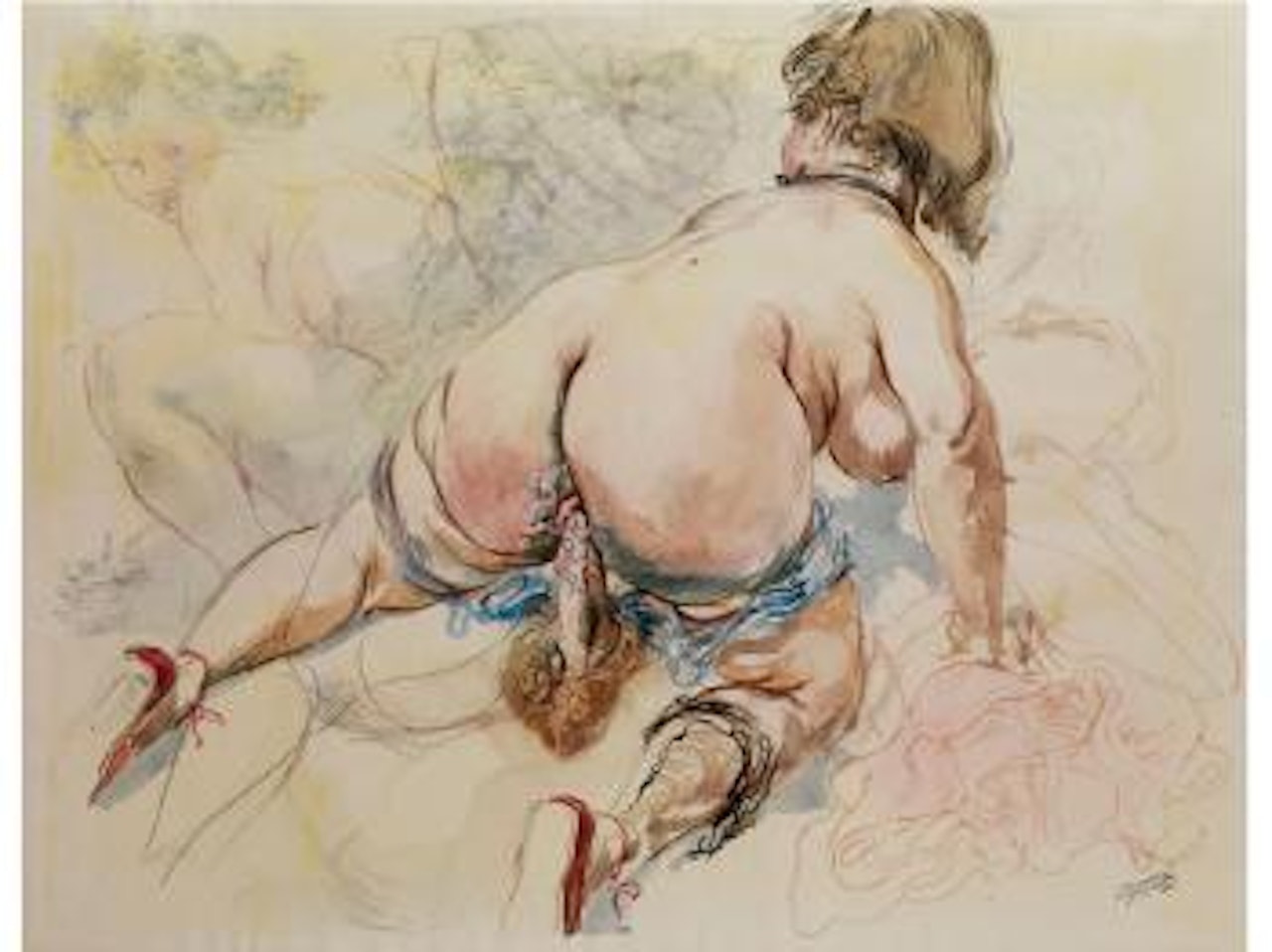 Erotic Drawing II by George Grosz