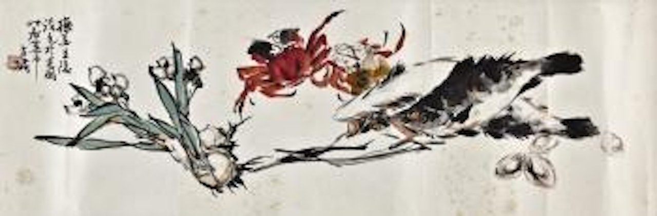 Fish, Crabs and Narcissus by Wang Xuetao