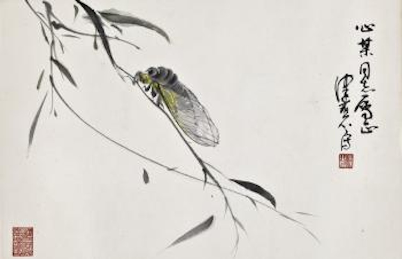 Two Album Leaves by Chen Peiqiu by Xie Zhiliu