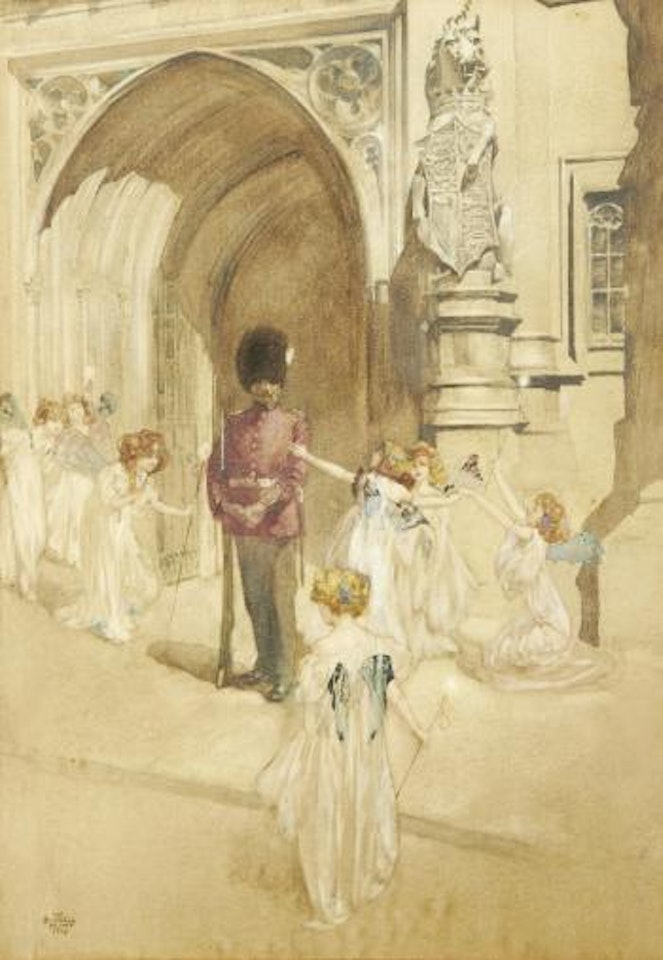 The Fairies and the Sentry from Gilbert and Sullivan's Iolanthe by William Russell Flint