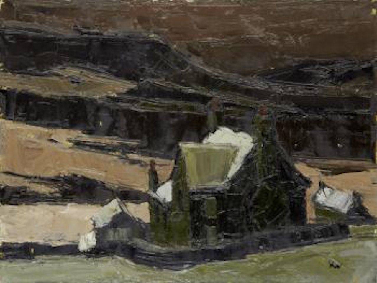 Cottage in a Welsh landscape by Kyffin Williams