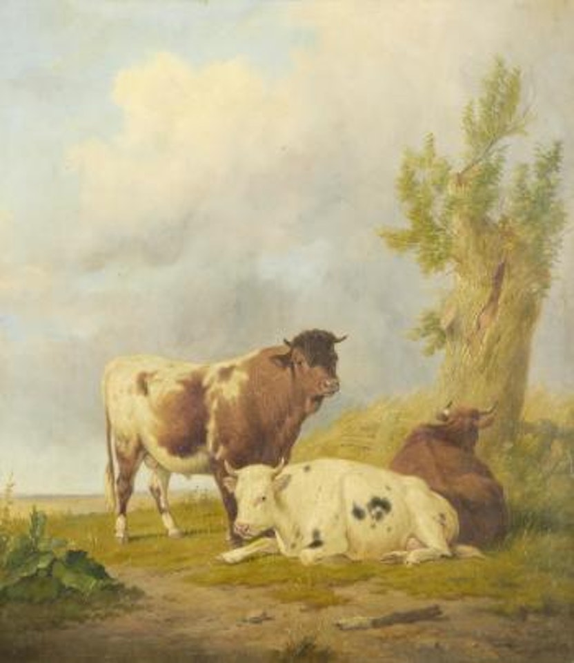 Cattle in a landscape by Thomas Sidney Cooper