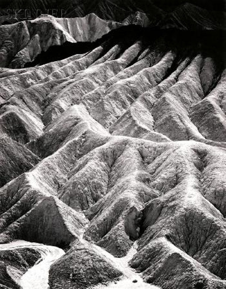Zabriskie point, Death Valley National Monument by Ansel Adams