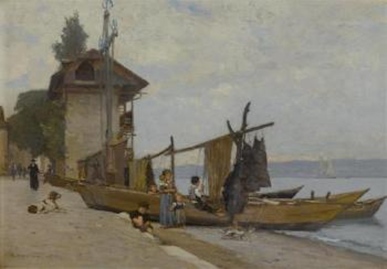 Le Port de Tourronde (Paysage de Savoie) by François Bocion
