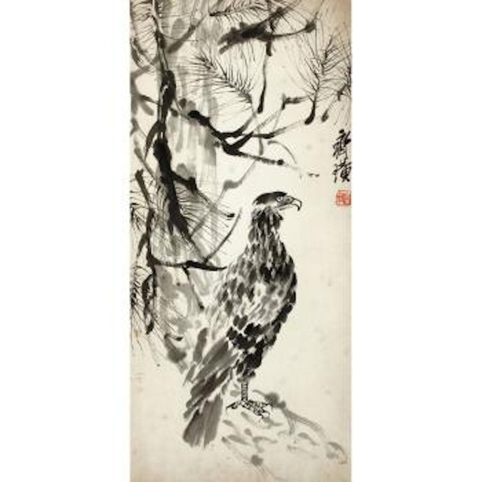 Eagle and pine by Qi Baishi