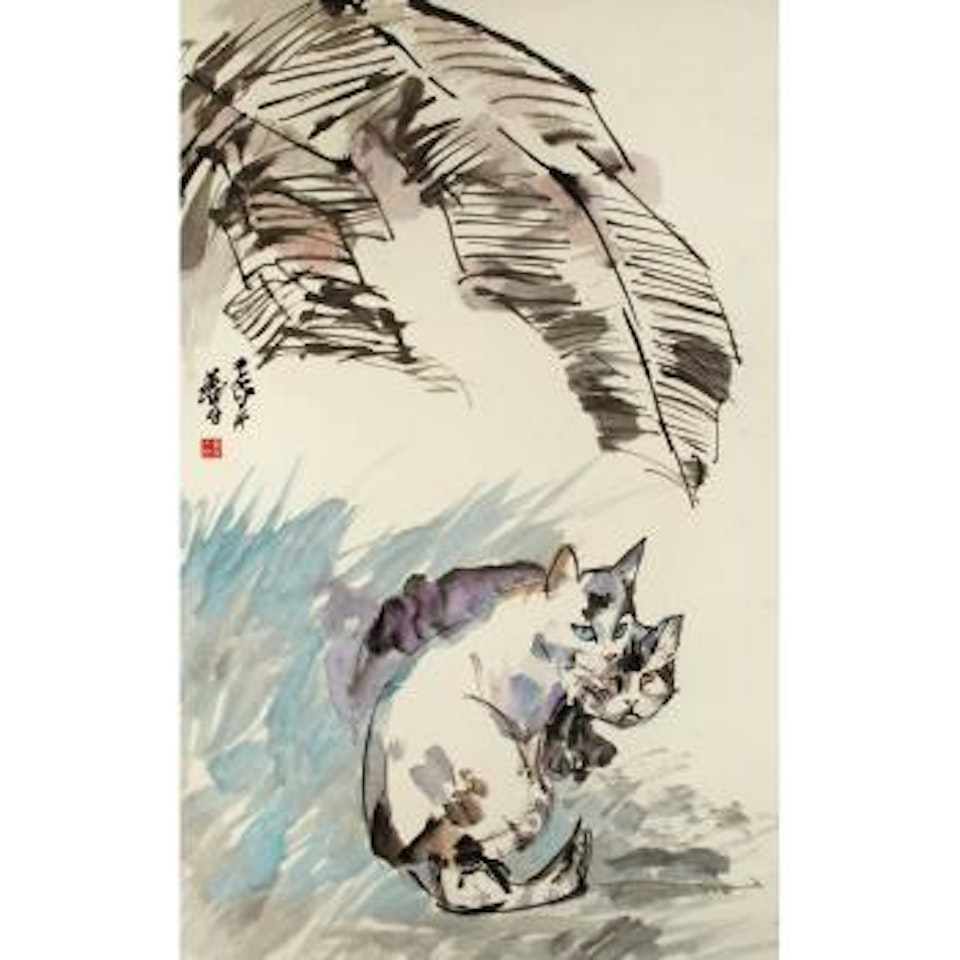 Two cats by Huang Zhou