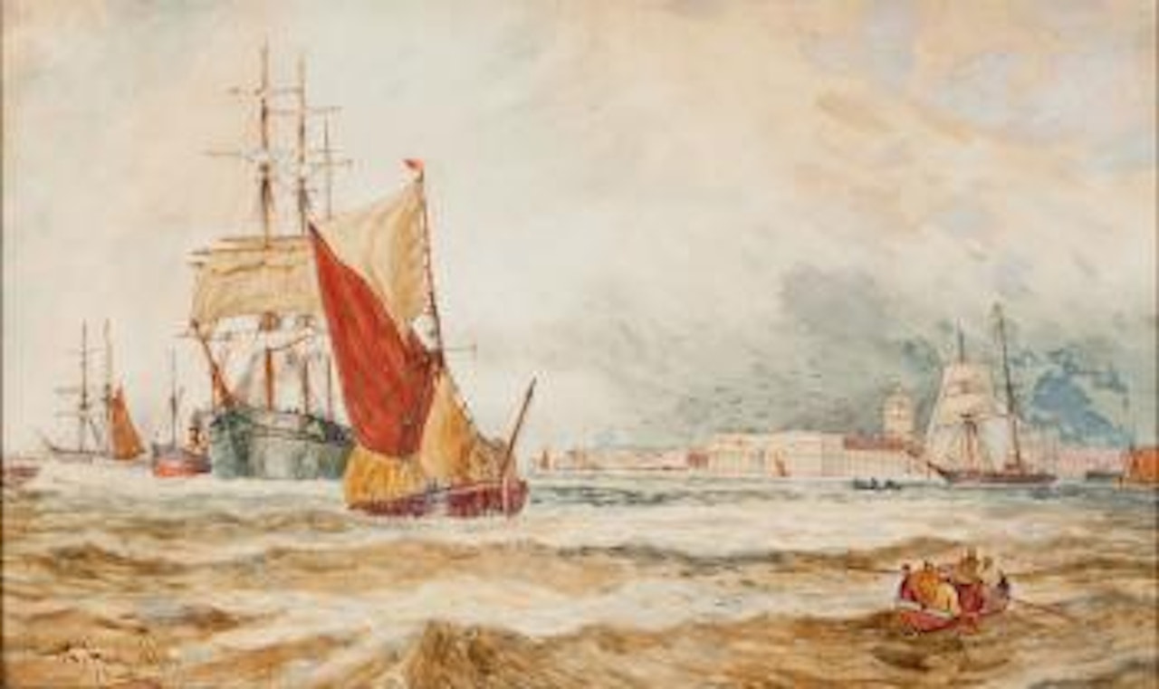 Whitecaps off Greenwich, London by Thomas Bush Hardy